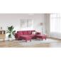 Preview: Sofa Set 3 pcs Weinrot Samt