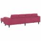 Preview: Sofa Set 3 pcs Weinrot Samt