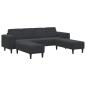 Preview: Sofa Set 3 pcs Schwarz Samt