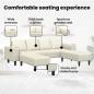 Preview: Sofa Set 3 pcs Creme Samt