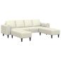 Preview: Sofa Set 3 pcs Creme Samt
