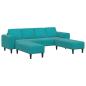 Preview: Sofa Set 3 pcs Türkis Samt