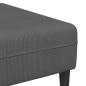 Preview: Stoffsofa mit Kissen Dunkelgrau Cordstoff