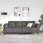 Preview: Stoffsofa mit Kissen Dunkelgrau Cordstoff
