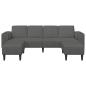 Preview: Stoffsofa mit Kissen Dunkelgrau Cordstoff