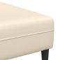 Preview: Stoffsofa mit Kissen Creme 208 cm Cordstoff