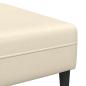 Preview: Stoffsofa mit Kissen Creme 208 cm Cordstoff