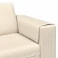 Preview: Stoffsofa mit Kissen Creme 208 cm Cordstoff