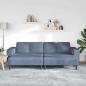 Preview: Stoffsofa mit Kissen Blau Cordstoff