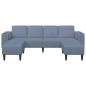 Preview: Stoffsofa mit Kissen Blau Cordstoff