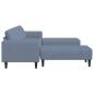 Preview: Stoffsofa mit Kissen Blau Cordstoff