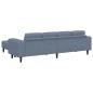 Preview: Stoffsofa mit Kissen Blau Cordstoff