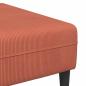 Preview: Stoffsofa mit Kissen Rot-Orange 208 cm Cordstoff