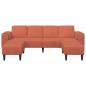 Preview: Stoffsofa mit Kissen Rot-Orange 208 cm Cordstoff