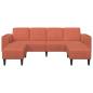 Preview: Stoffsofa mit Kissen Rot-Orange 208 cm Cordstoff
