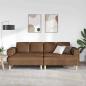 Preview: Sofa Set 3 pcs Braun Faux Wildleder