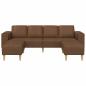 Preview: Sofa Set 3 pcs Braun Faux Wildleder