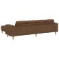 Preview: Sofa Set 3 pcs Braun Faux Wildleder