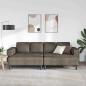 Preview: Sofa Set 3 pcs Dunkelgrau Faux Wildleder