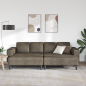Preview: Sofa Set 3 pcs Dunkelgrau Faux Wildleder