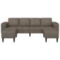 Preview: Sofa Set 3 pcs Dunkelgrau Faux Wildleder