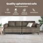 Preview: Sofa Set 3 pcs Dunkelgrau Faux Wildleder