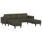 Preview: Sofa Set 3 pcs Armeegrün Faux Wildleder