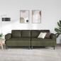 Preview: Sofa Set 3 pcs Armeegrün Faux Wildleder