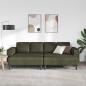 Preview: Sofa Set 3 pcs Armeegrün Faux Wildleder