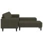 Preview: Sofa Set 3 pcs Armeegrün Faux Wildleder