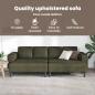 Preview: Sofa Set 3 pcs Armeegrün Faux Wildleder