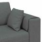 Preview: Stoffsofa mit Kissen Dunkelgrau 208 cm Stoff