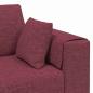 Preview: Stoffsofa mit Kissen Weinrot 208 cm Stoff