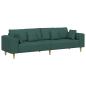 Preview: Sofa Dunkelgrün 250 x 77 x 76 cm Stoff