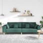 Preview: Sofa Dunkelgrün 250 x 77 x 76 cm Stoff
