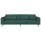 Preview: Sofa Dunkelgrün 250 x 77 x 76 cm Stoff