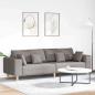 Preview: ARDEBO.de - Stoffsofa mit Kissen Taupe 208 cm Stoff