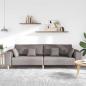 Preview: Stoffsofa mit Kissen Taupe 208 cm Stoff