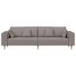 Preview: Stoffsofa mit Kissen Taupe 208 cm Stoff