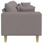 Preview: Stoffsofa mit Kissen Taupe 208 cm Stoff