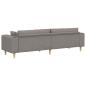Preview: Stoffsofa mit Kissen Taupe 208 cm Stoff