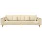 Preview: Stoffsofa mit Kissen Creme 208 cm Stoff