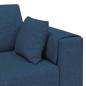 Preview: Stoffsofa mit Kissen Blau 208 cm Stoff