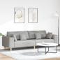 Preview: ARDEBO.de - Stoffsofa mit Kissen Wolken-Grau 208 cm Stoff