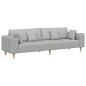 Preview: Stoffsofa mit Kissen Wolken-Grau 208 cm Stoff