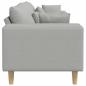Preview: Stoffsofa mit Kissen Wolken-Grau 208 cm Stoff