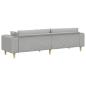 Preview: Stoffsofa mit Kissen Wolken-Grau 208 cm Stoff
