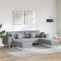 Preview: ARDEBO.de - Stoffsofa mit Kissen 3 pcs Hellgrau 208 cm Stoff