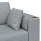 Preview: Stoffsofa mit Kissen 3 pcs Hellgrau 208 cm Stoff