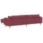 Preview: Stoffsofa mit Kissen 3 pcs Weinrot 208 cm Stoff